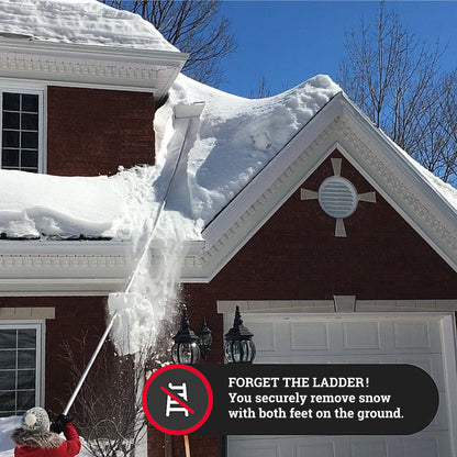 SnowPeeler CLASSIC - Roof Snow Removal Tool with a 20 ft. (6 m.) reach and a 9 ft. (2,7 m.) Snow Slide.